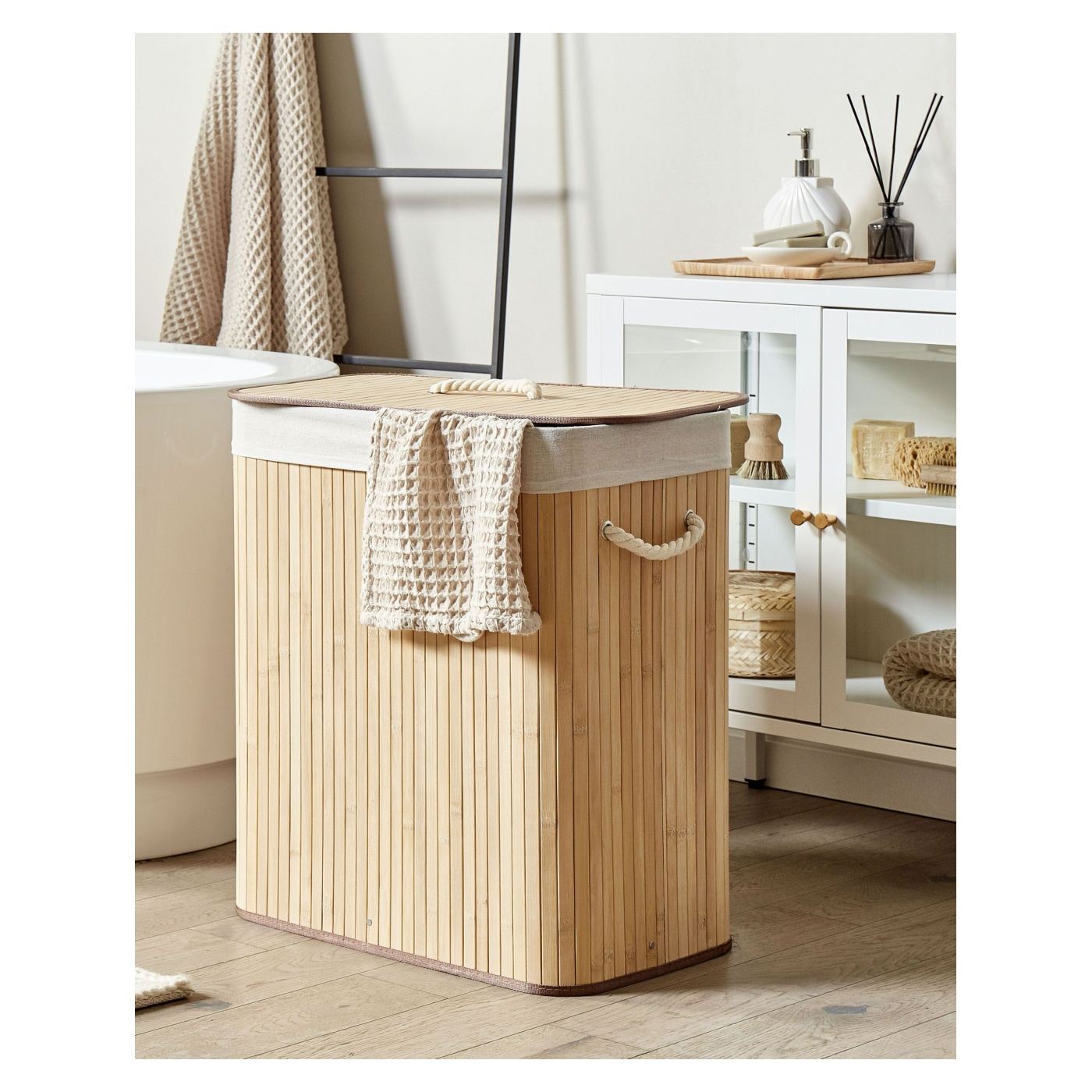 Kosár KANDY Bambusz Világosbarna 100 L - 1