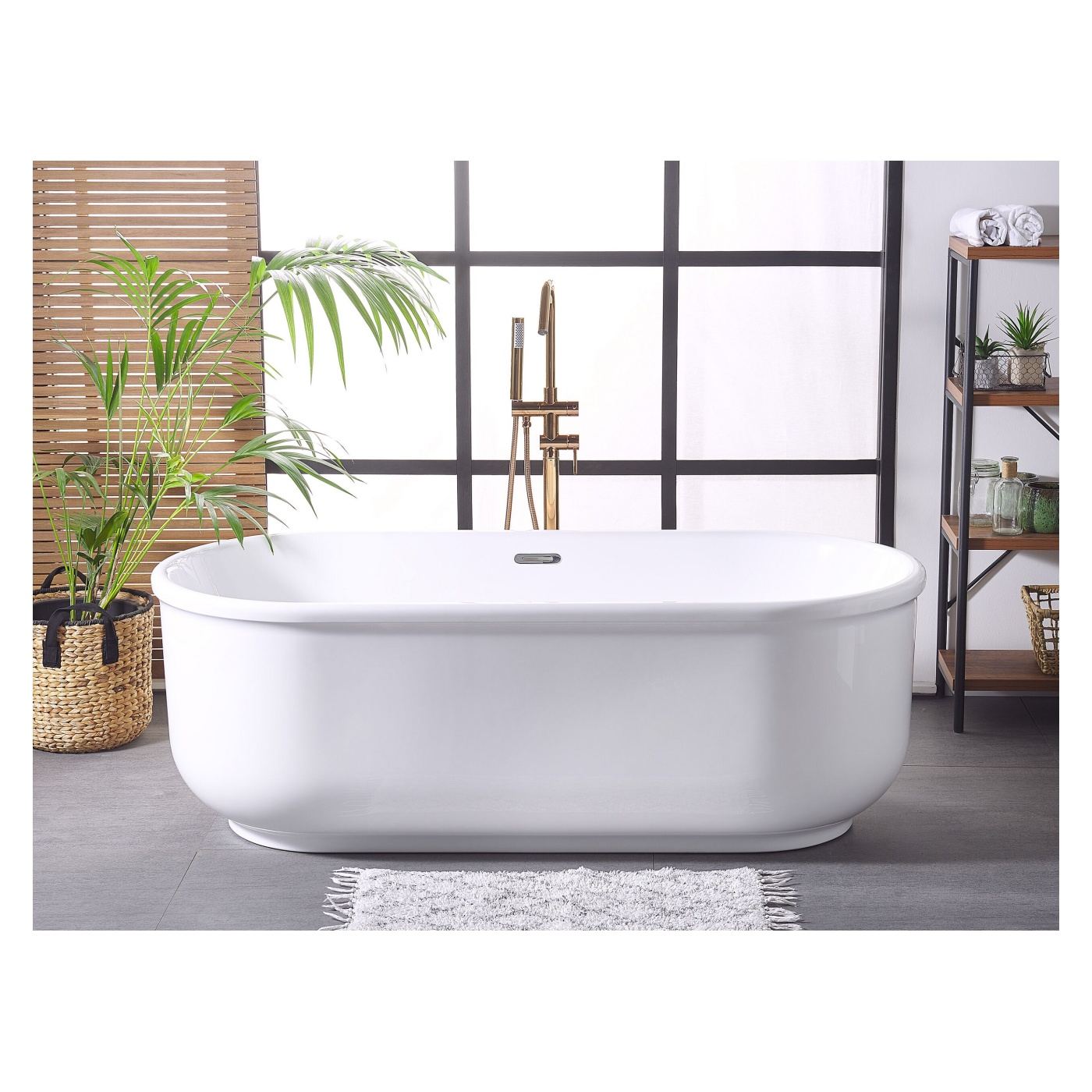 Szabadon álló fürdőkád PINEL 170 x 80 cm Fehér - 1