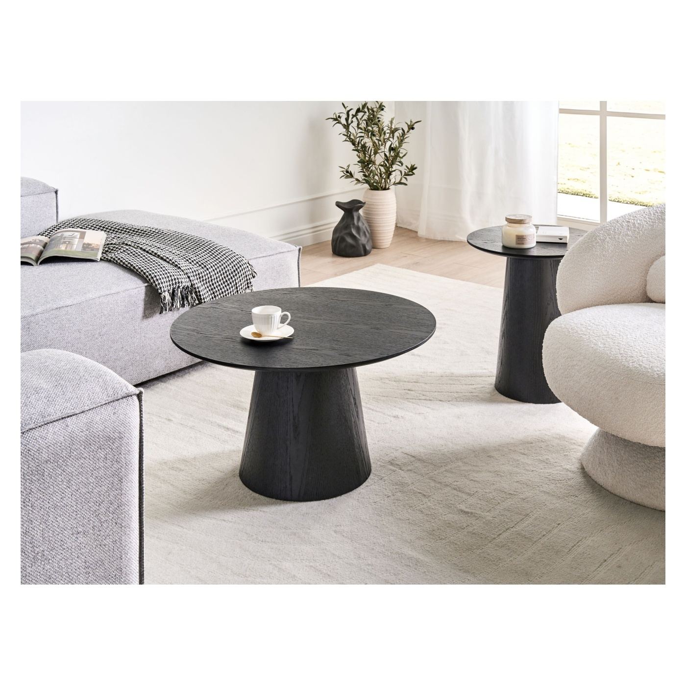 Dohányzóasztal WANDO Fekete kőrisfa - 1