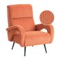 Fotel SVALOV Kordbársony Narancssárga thumbnail 2