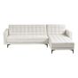 Moduláris sarok kanapéágy 4 személyes ABERDEEN Törtfehér Bal oldali thumbnail 2