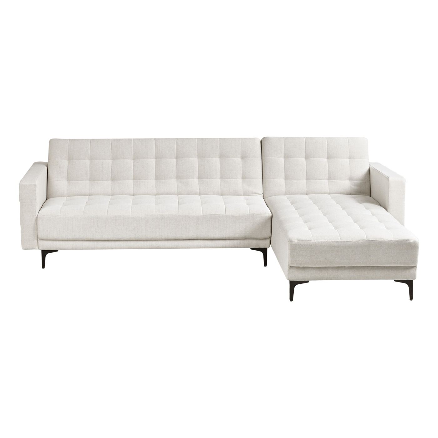 Moduláris sarok kanapéágy 4 személyes ABERDEEN Törtfehér Bal oldali - 2