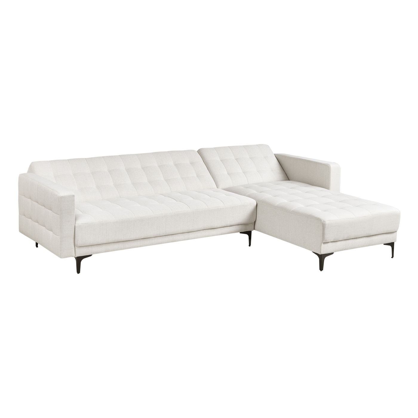 Moduláris sarok kanapéágy 4 személyes ABERDEEN Törtfehér Bal oldali - 5