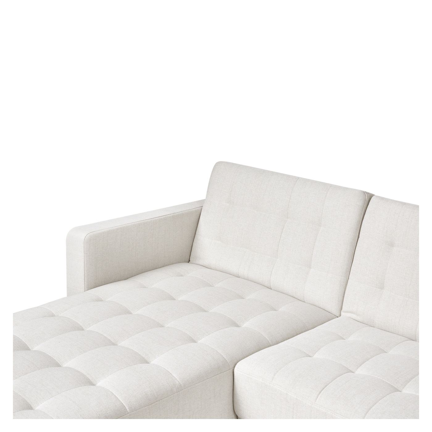 Moduláris sarok kanapéágy 4 személyes ABERDEEN Törtfehér Bal oldali - 9