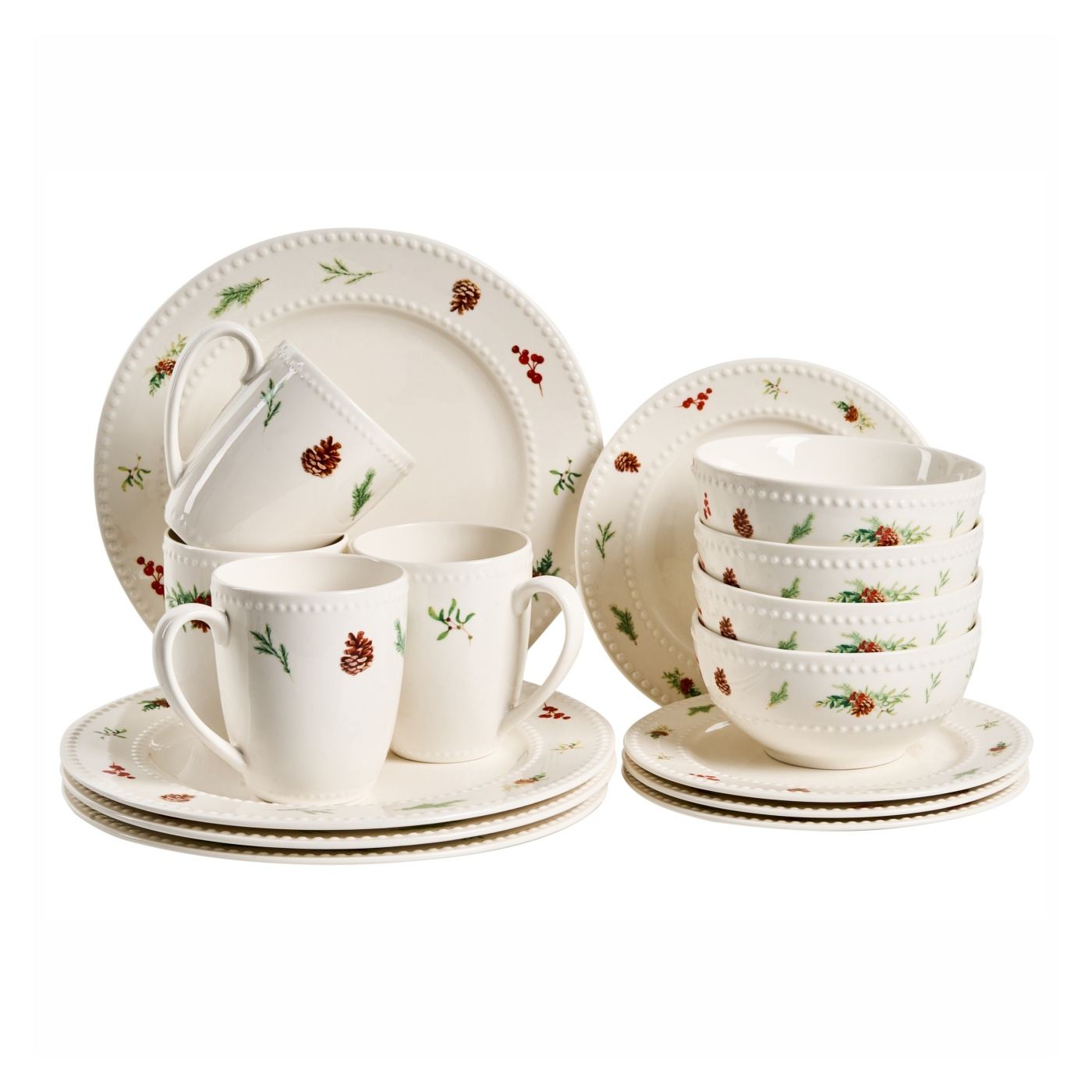 16 darabos étkészlet MARJORAM Porcelán Fehér - 2