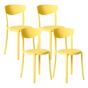 Négydarabos kerti szék szett VIESTE Sárga thumbnail 2