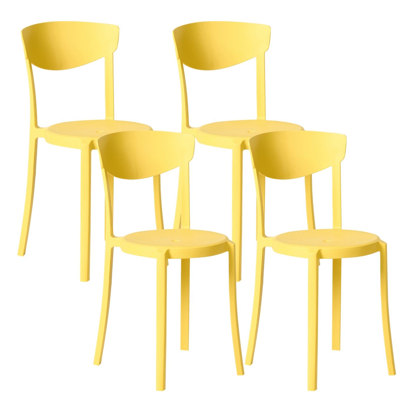 Négydarabos kerti szék szett VIESTE Sárga - 2