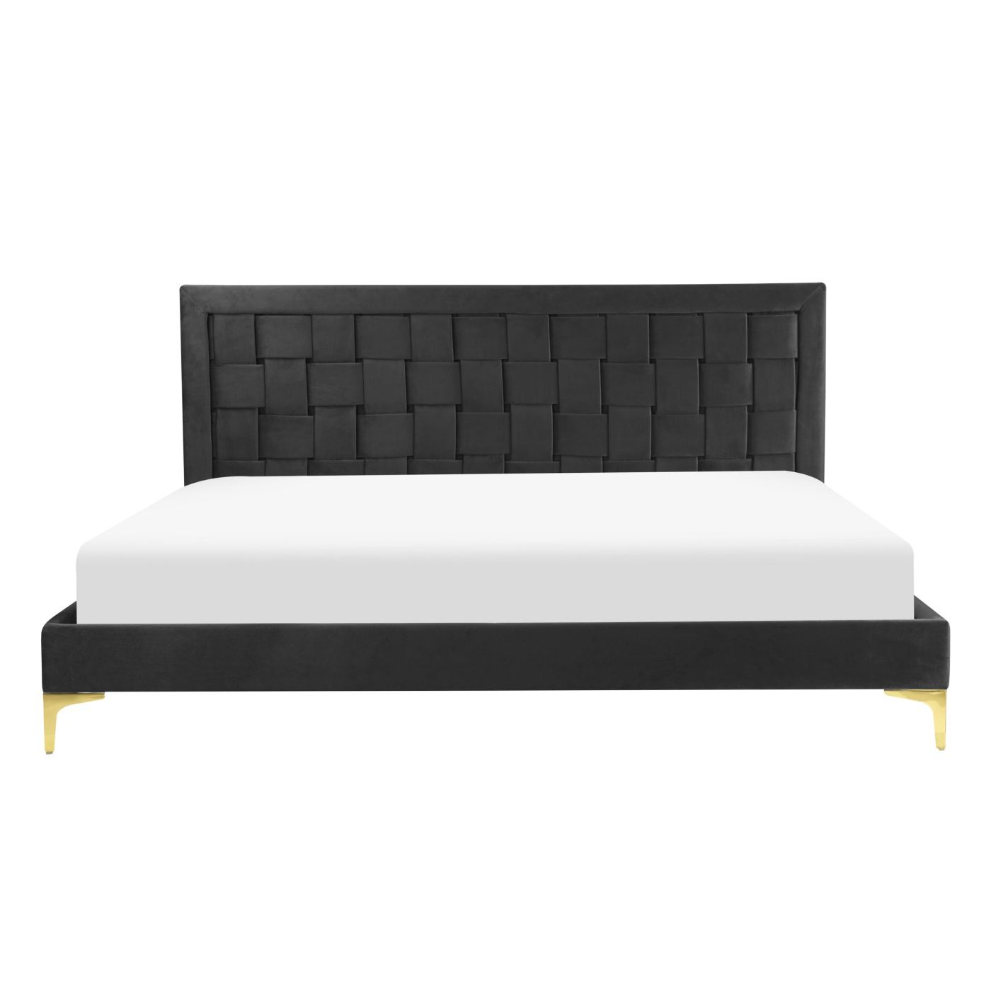 Ágy Bársony LIMOUX 180 x 200 cm Fekete - 5