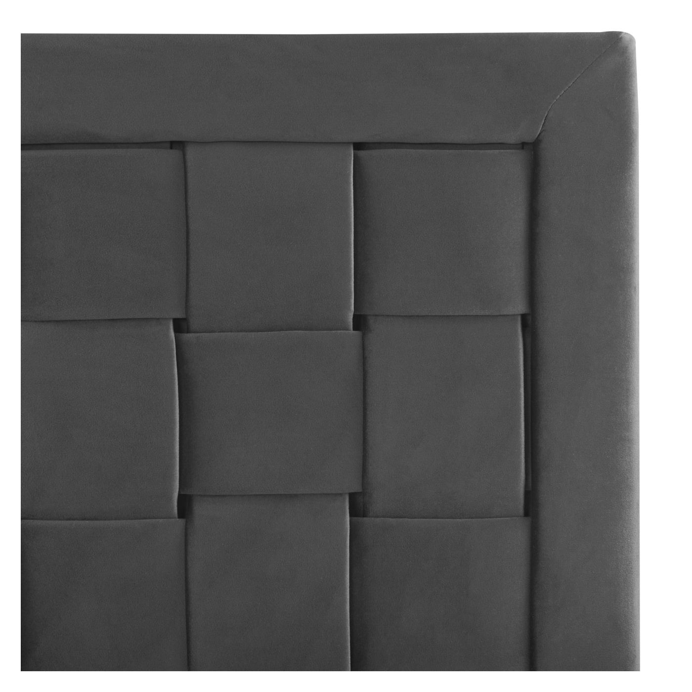 Ágy Bársony LIMOUX 180 x 200 cm Fekete - 7