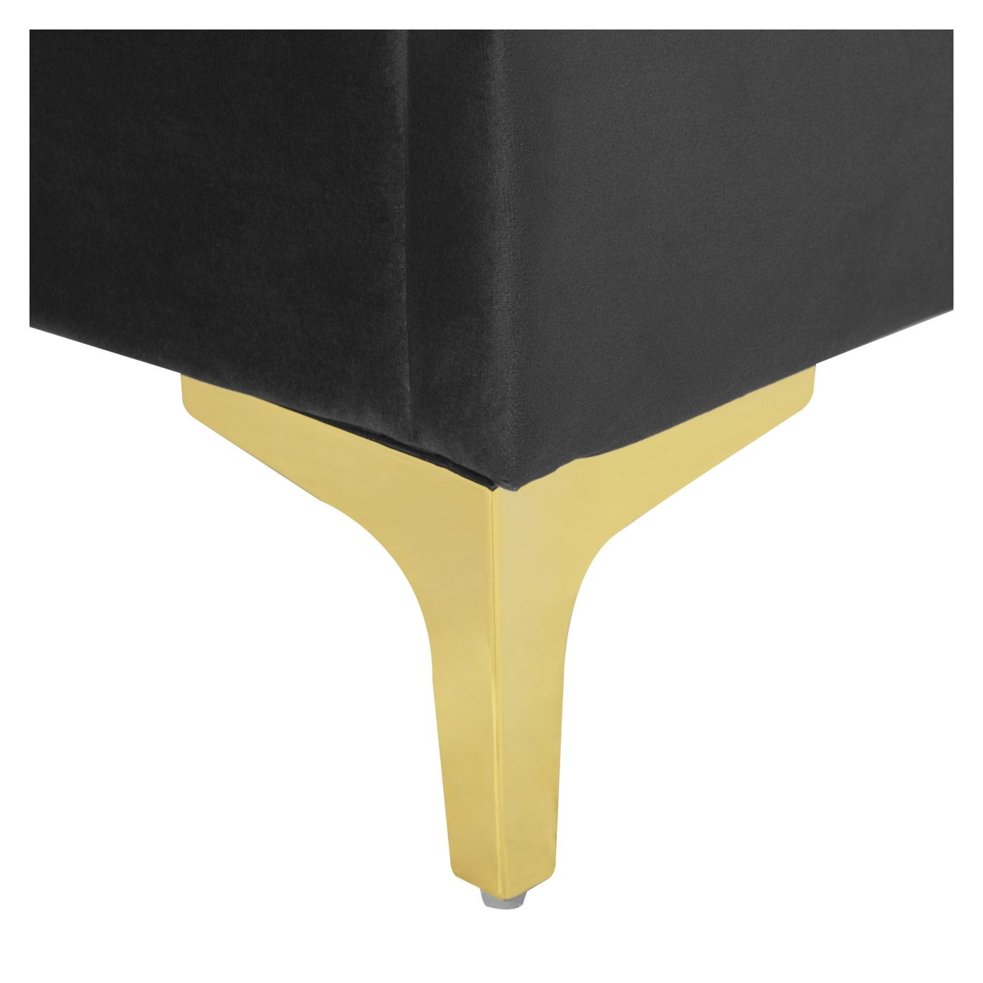 Ágy Bársony LIMOUX 180 x 200 cm Fekete - 9