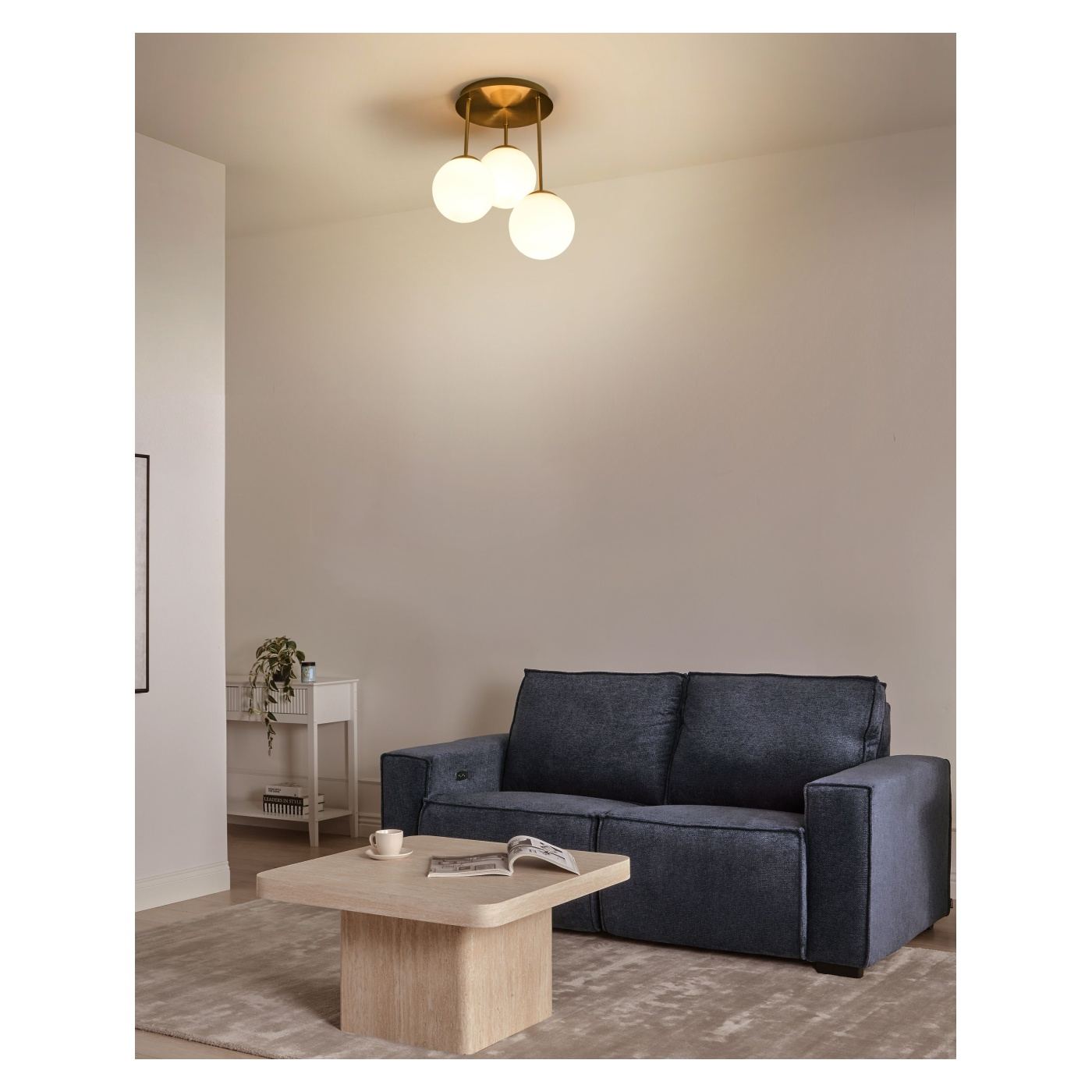 3 izzós függőlámpa RIANA Üveg Fém Bronz - 1