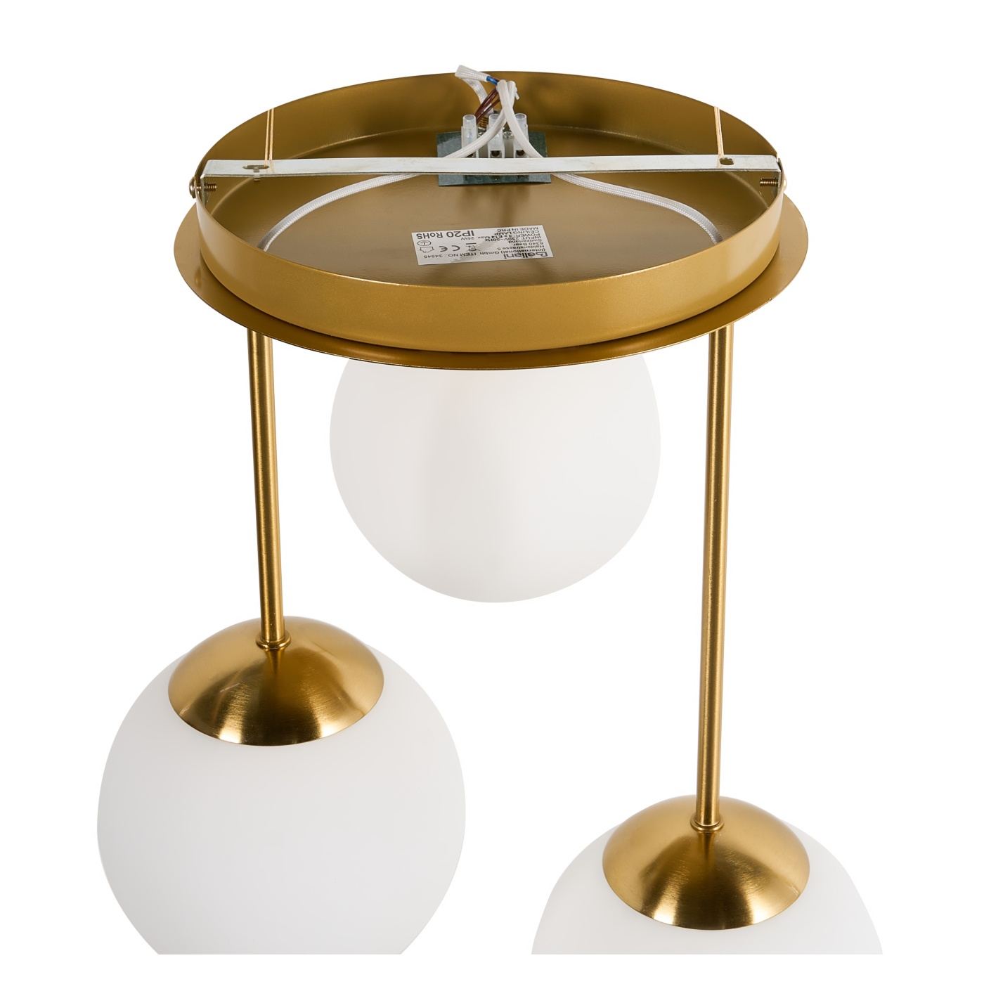 3 izzós függőlámpa RIANA Üveg Fém Bronz - 5