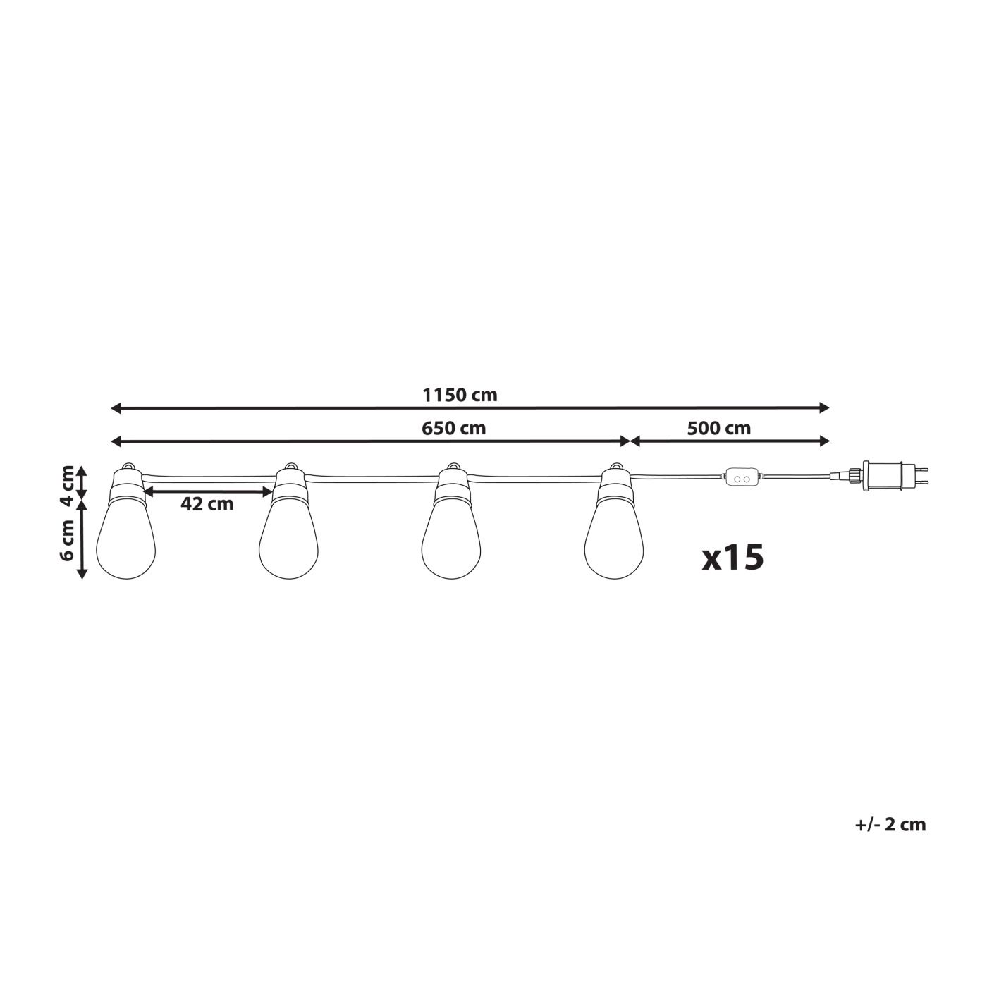 Kültéri LED fényfüzér ITILLEQ alkalmazással Színes - 3