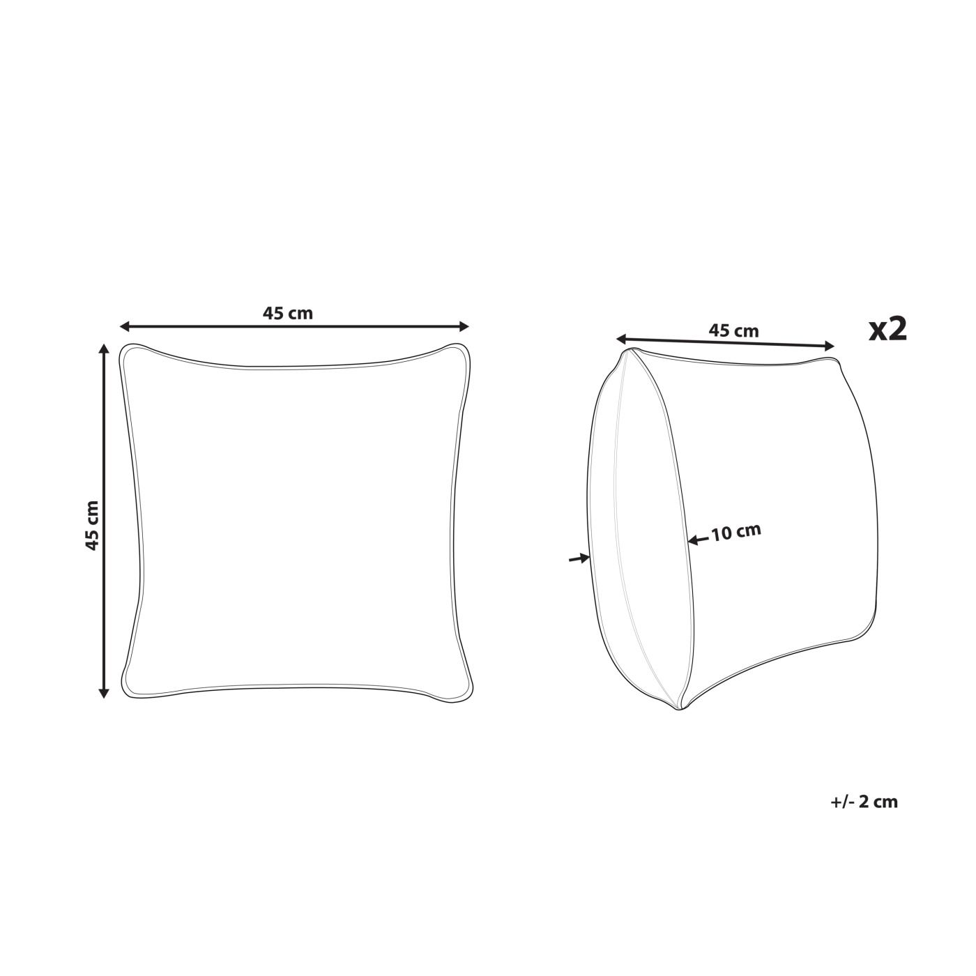 2 db díszpárna SOURWOOD Pamut 45 x 45 cm Világoszöld Geometrikus mintás - 3