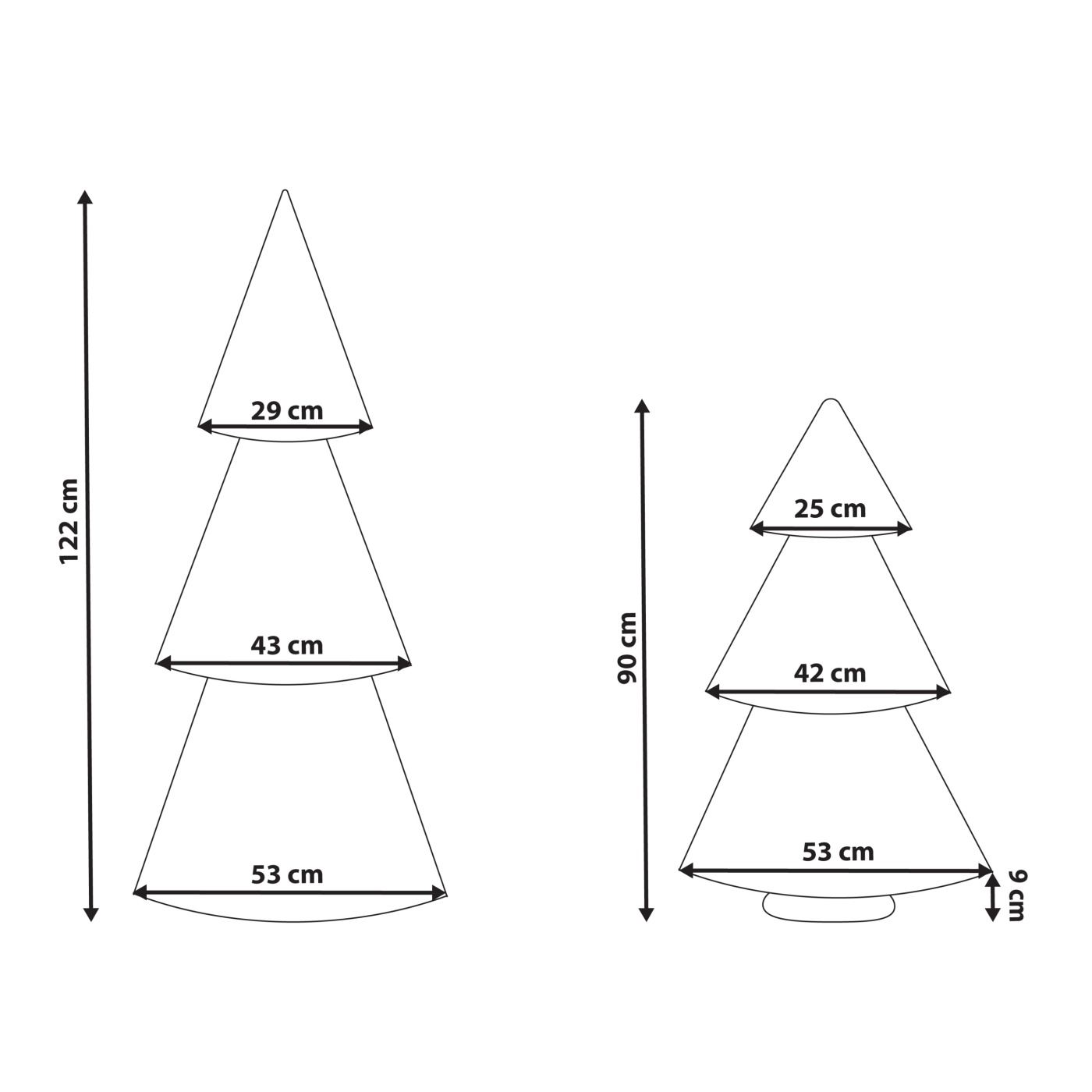 Kétdarabos karácsonyi dekoráció szett VEFSNA Karácsonyfa 90/122 cm Bézs/zöld - 3