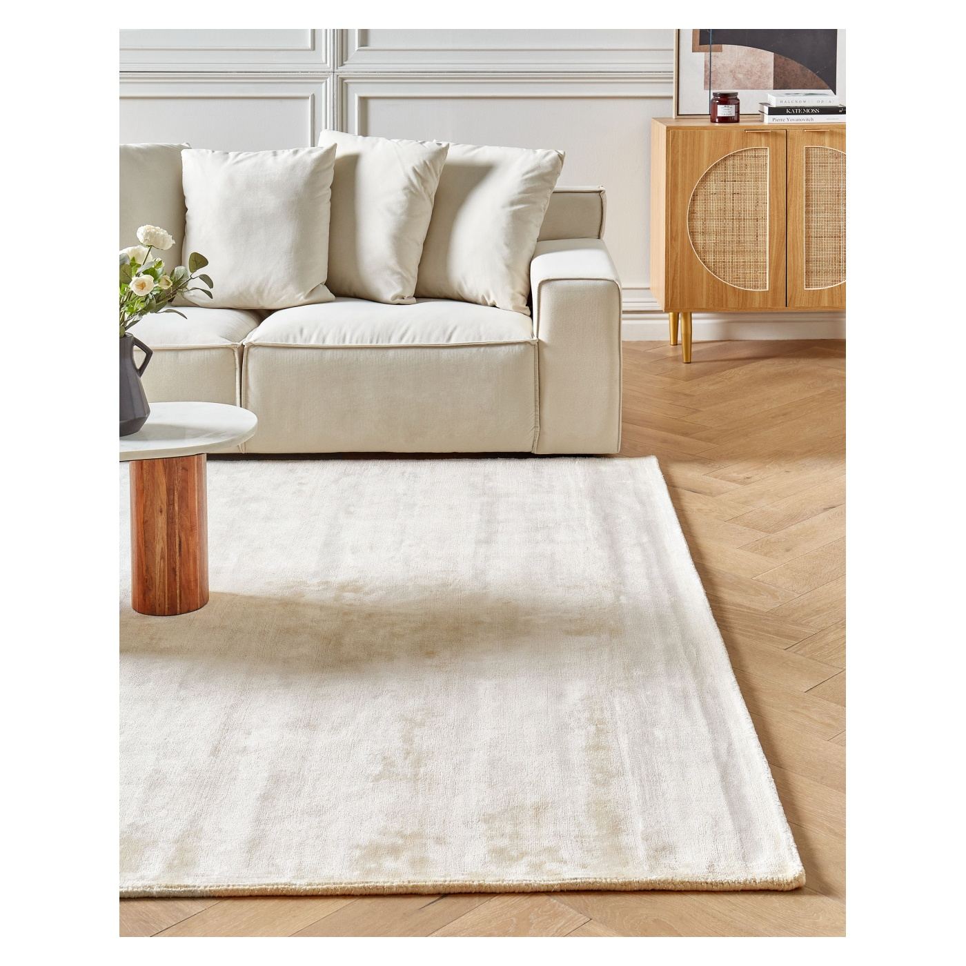 Szőnyeg GESI II Világosbézs 200 x 300 cm Viszkóz - 1