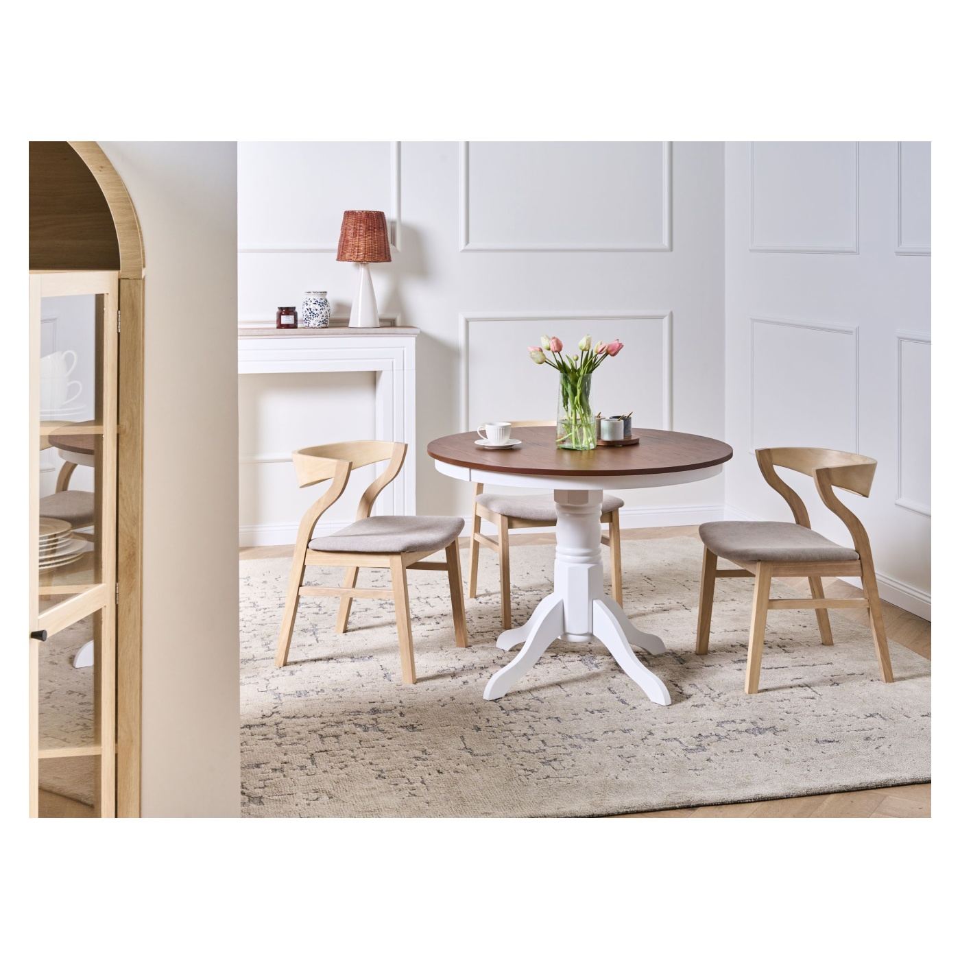 Étkezőasztal AKRON Barna kőris 100 cm Keményfa 100 cm - 1