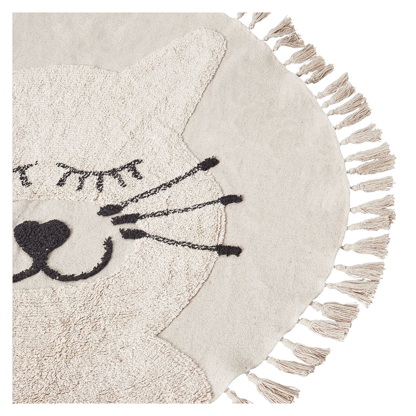 Gyerekszoba szőnyeg ETSERI Bézs ø 120 cm Pamut - 4