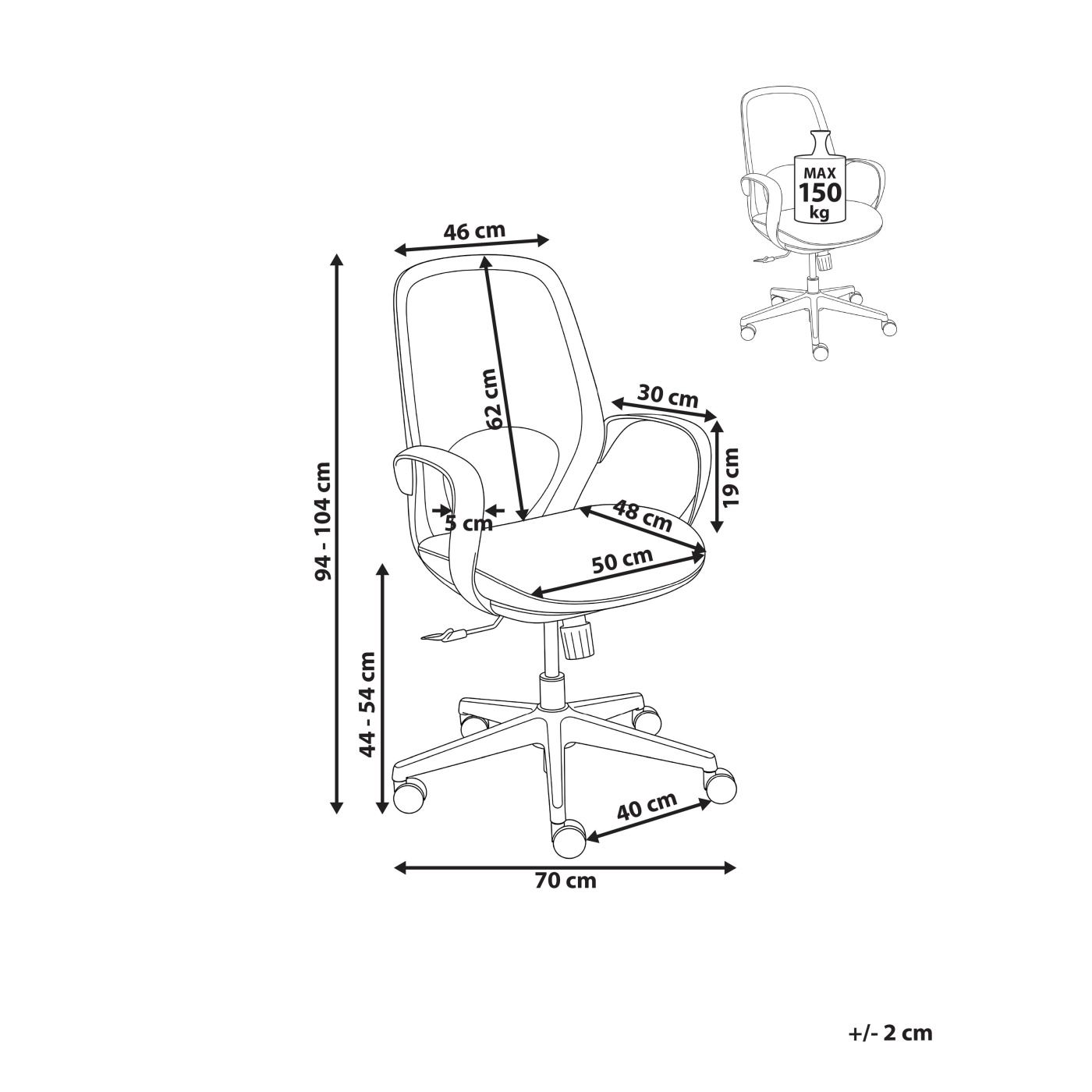 Irodai szék FOAMA Szürke - 7