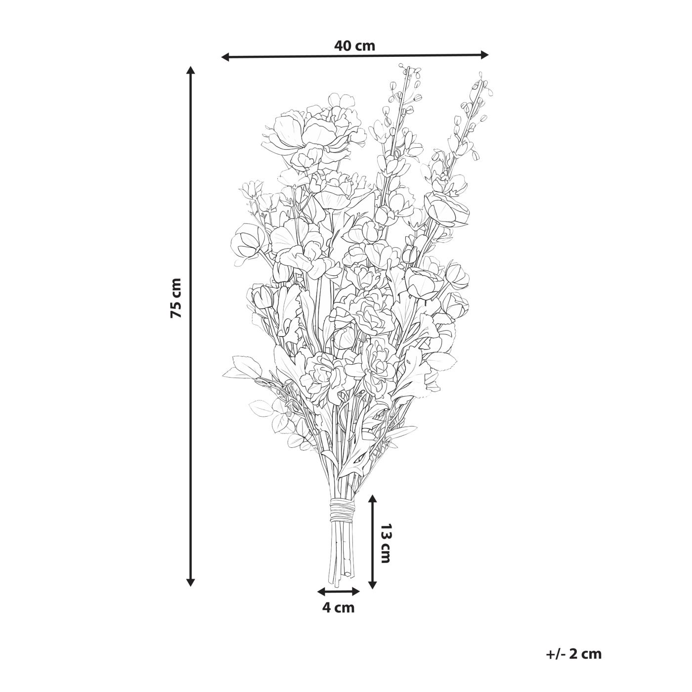 Művirágcsokor GRADIL 75 cm Színes - 3