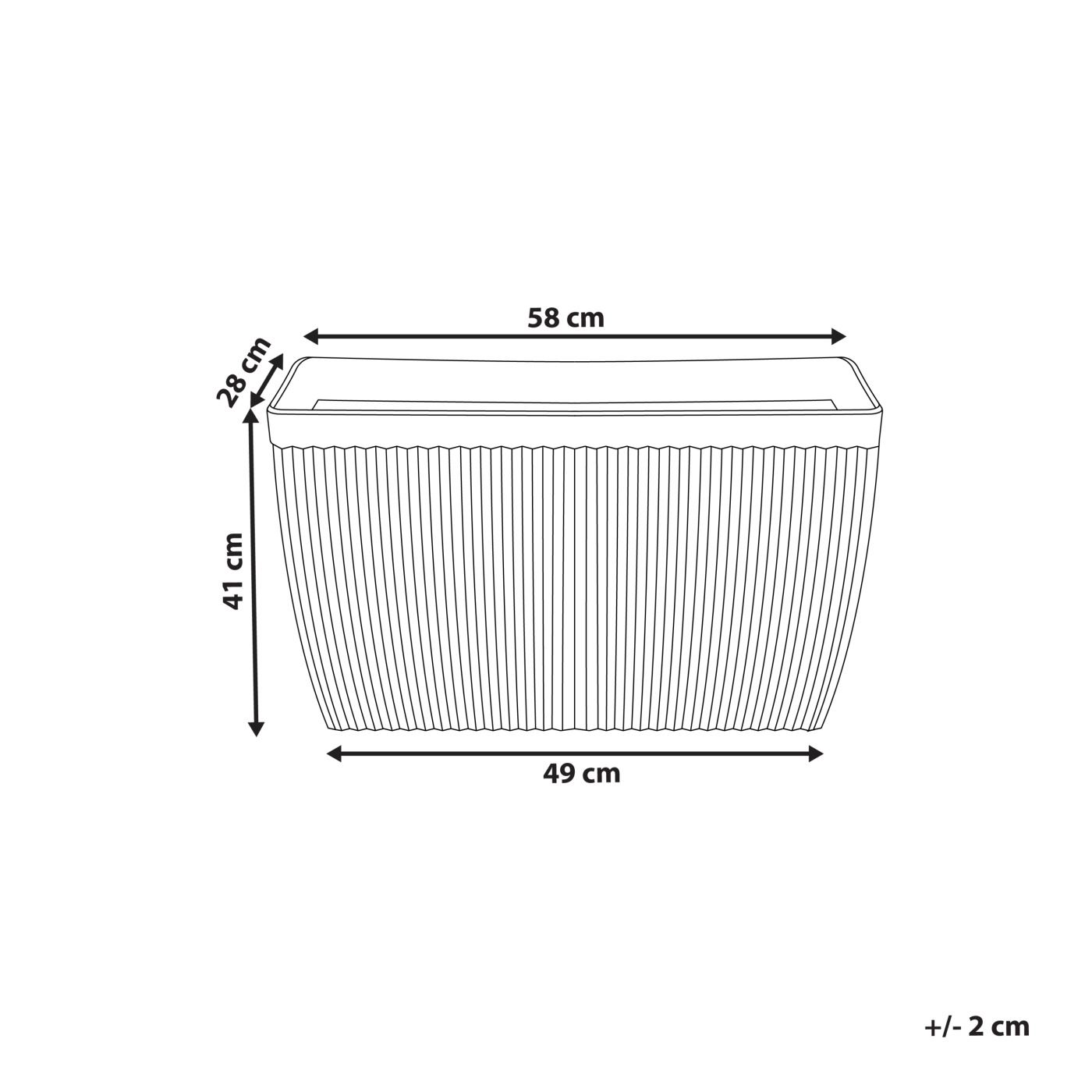 Virágcserép SISAL 58 cm Bézs - 3