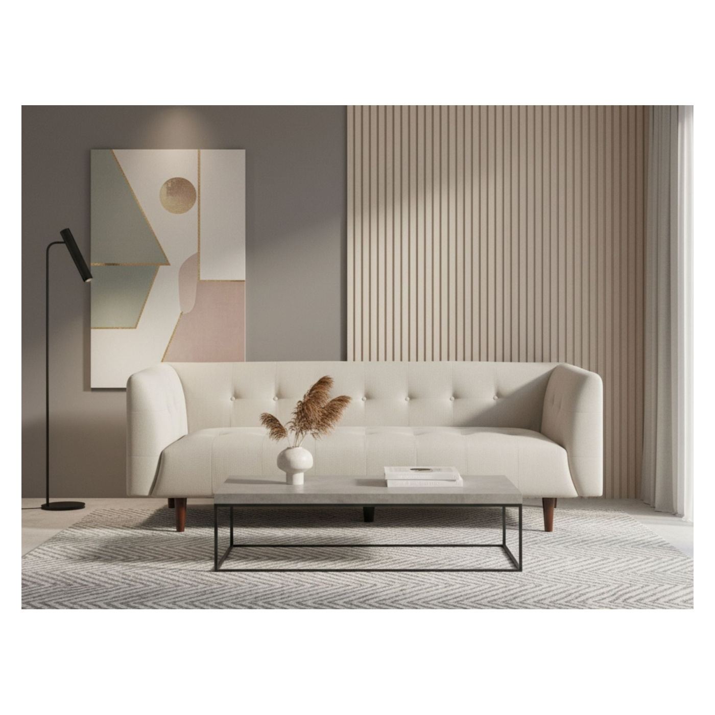 Kanapé 3 személyes BYSKE Világosbézs - 1