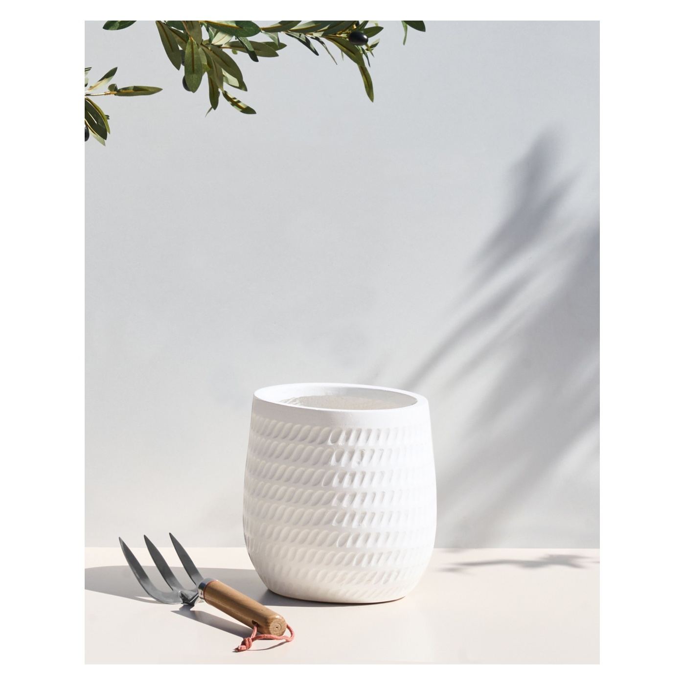 Virágcserép LIVADIA 19 cm Törtfehér - 1