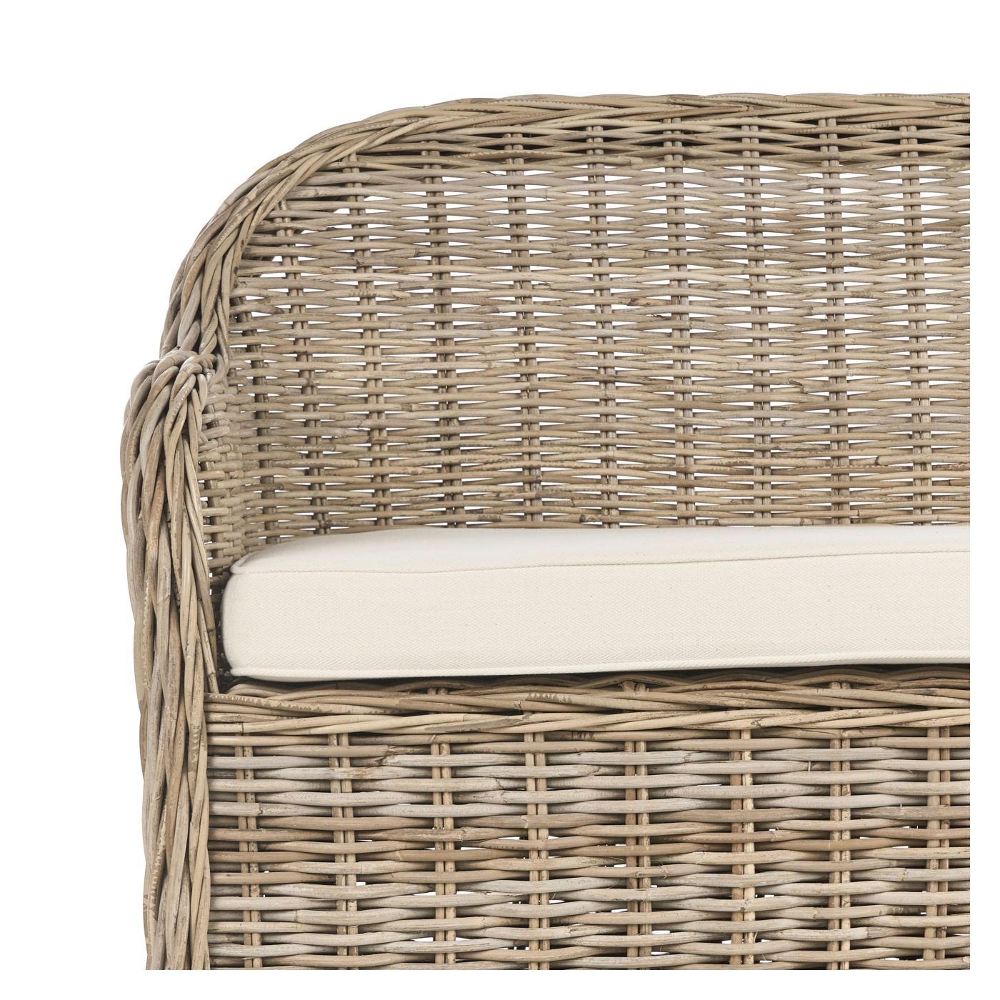 Kerti pad ülőpárnával SUSUA 189 cm Rattan Természetes - 6