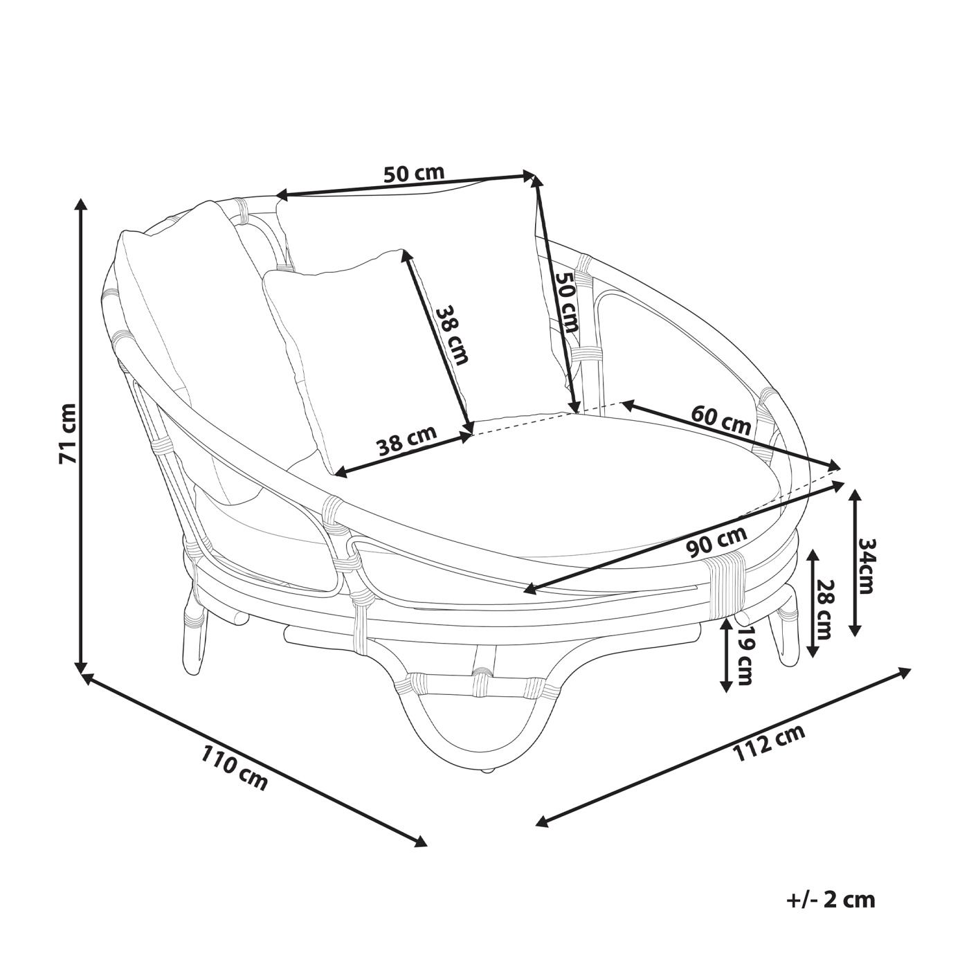 Napágy ROSSANO Rattan Természetes - 3