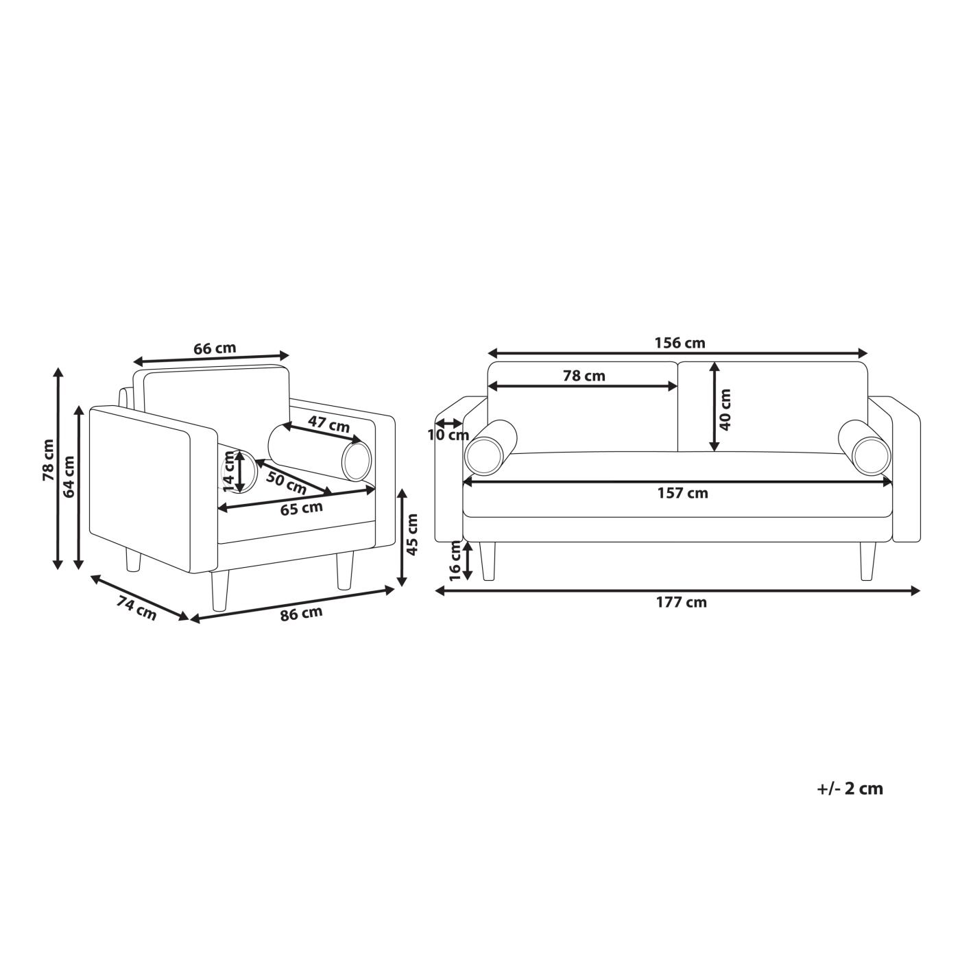 Ülőgarnitúra 4 személyes NURMO Világosbézs - 3