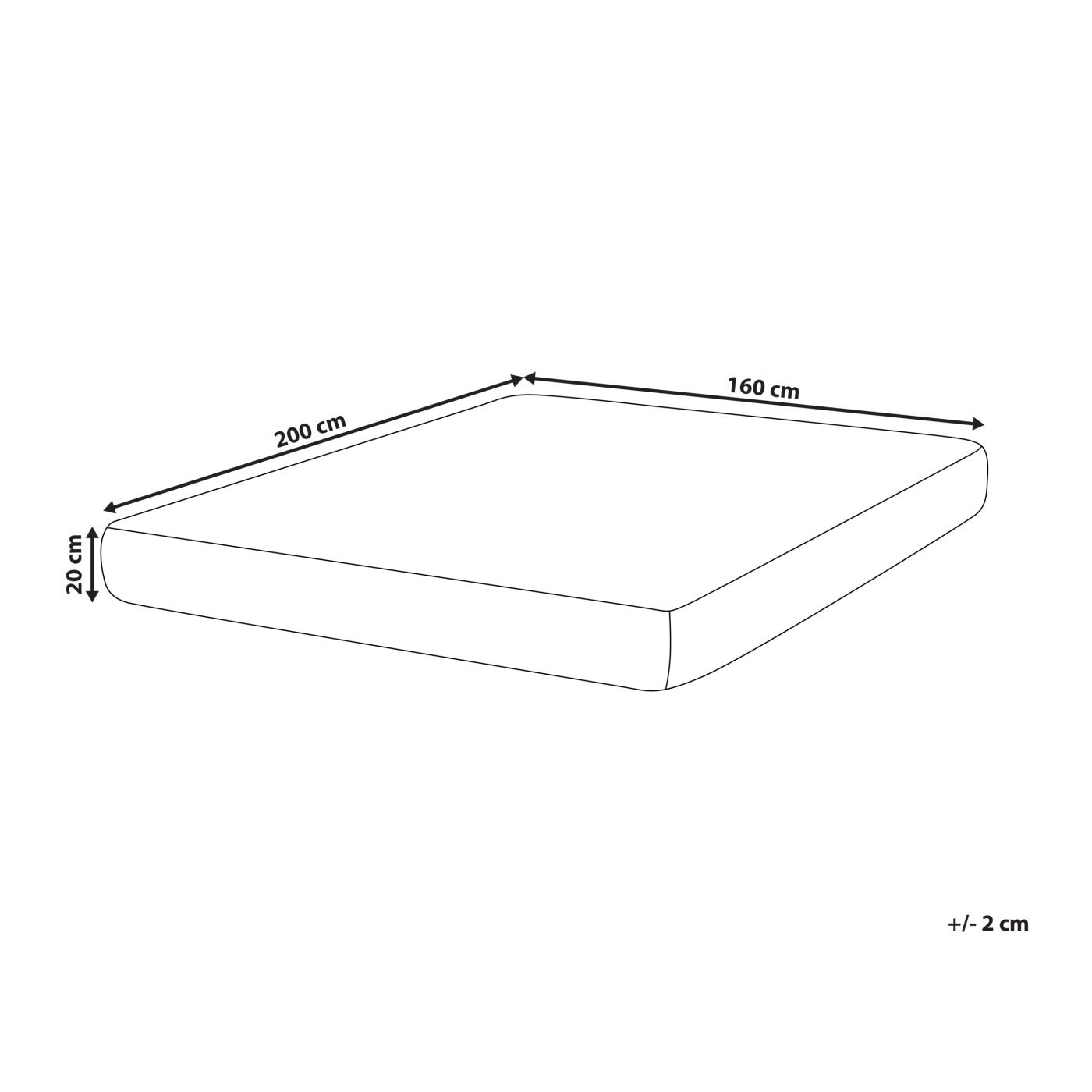 Memóriahabos táskarugós matrac DRIFT H2/3 közepes 160 x 200 cm - 3