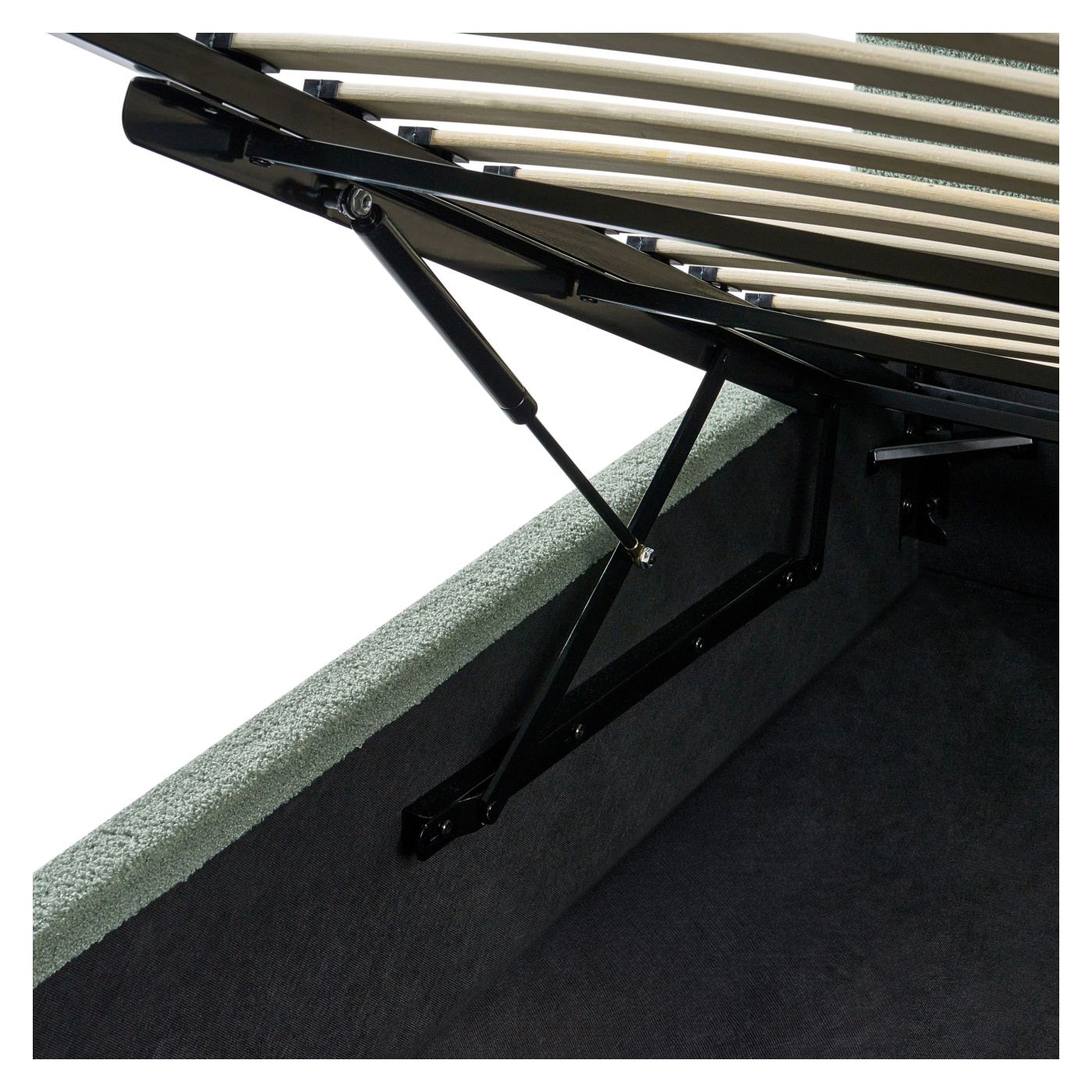 Ágyneműtartós ágy Buklé LORIENT 160 x 200 cm Zöld - 9