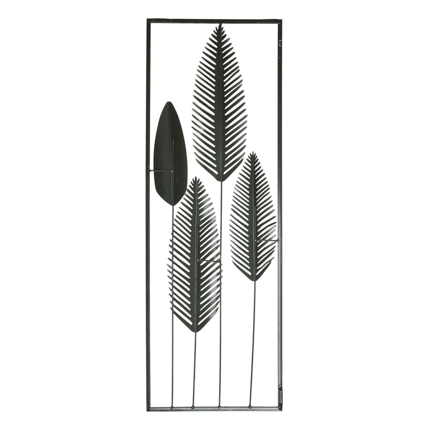 Fali Dekoráció Levél NIOBIUM Fém 90 cm Ezüst - 4