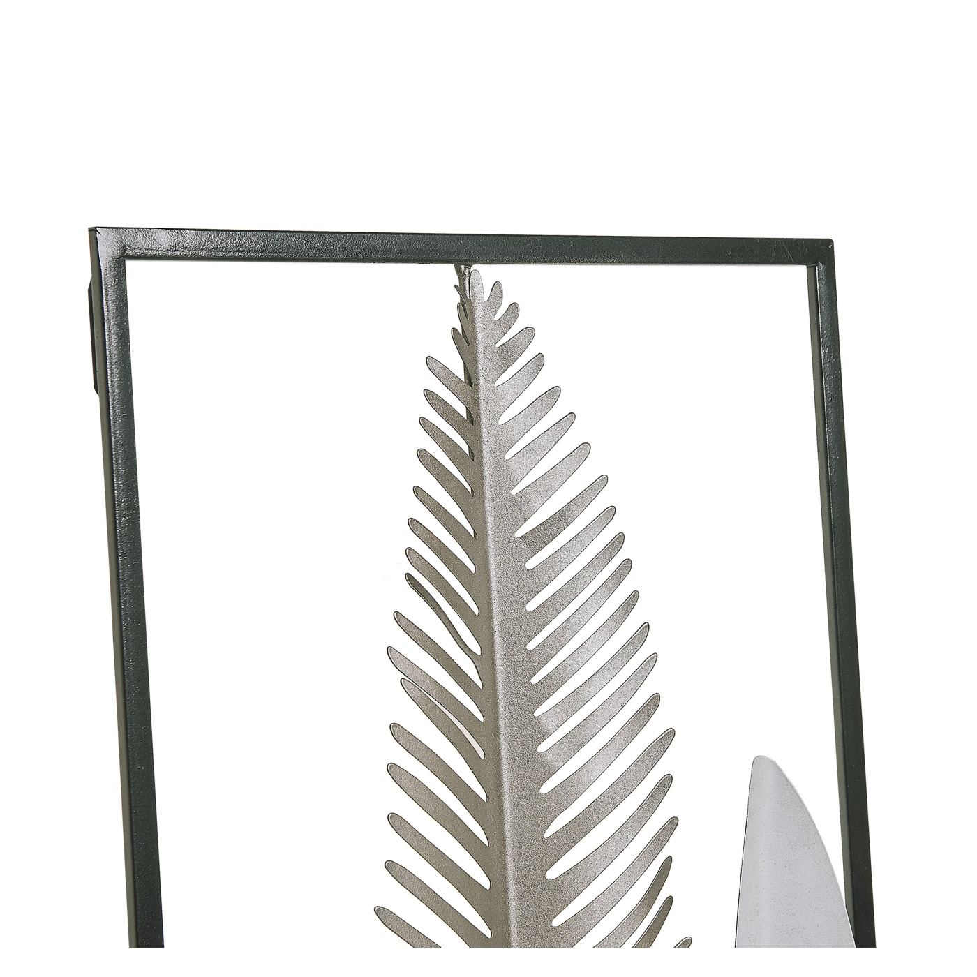 Fali Dekoráció Levél NIOBIUM Fém 90 cm Ezüst - 5