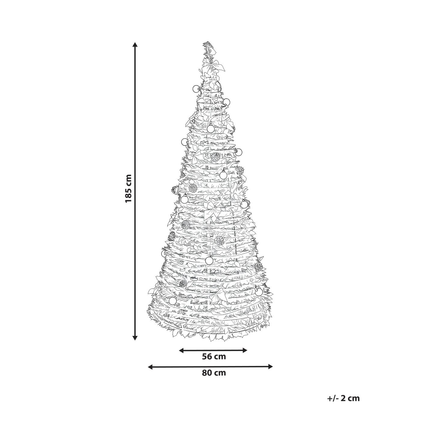 Karácsonyfa Összecsukható LED PINEORA 185 cm Zöld - 3