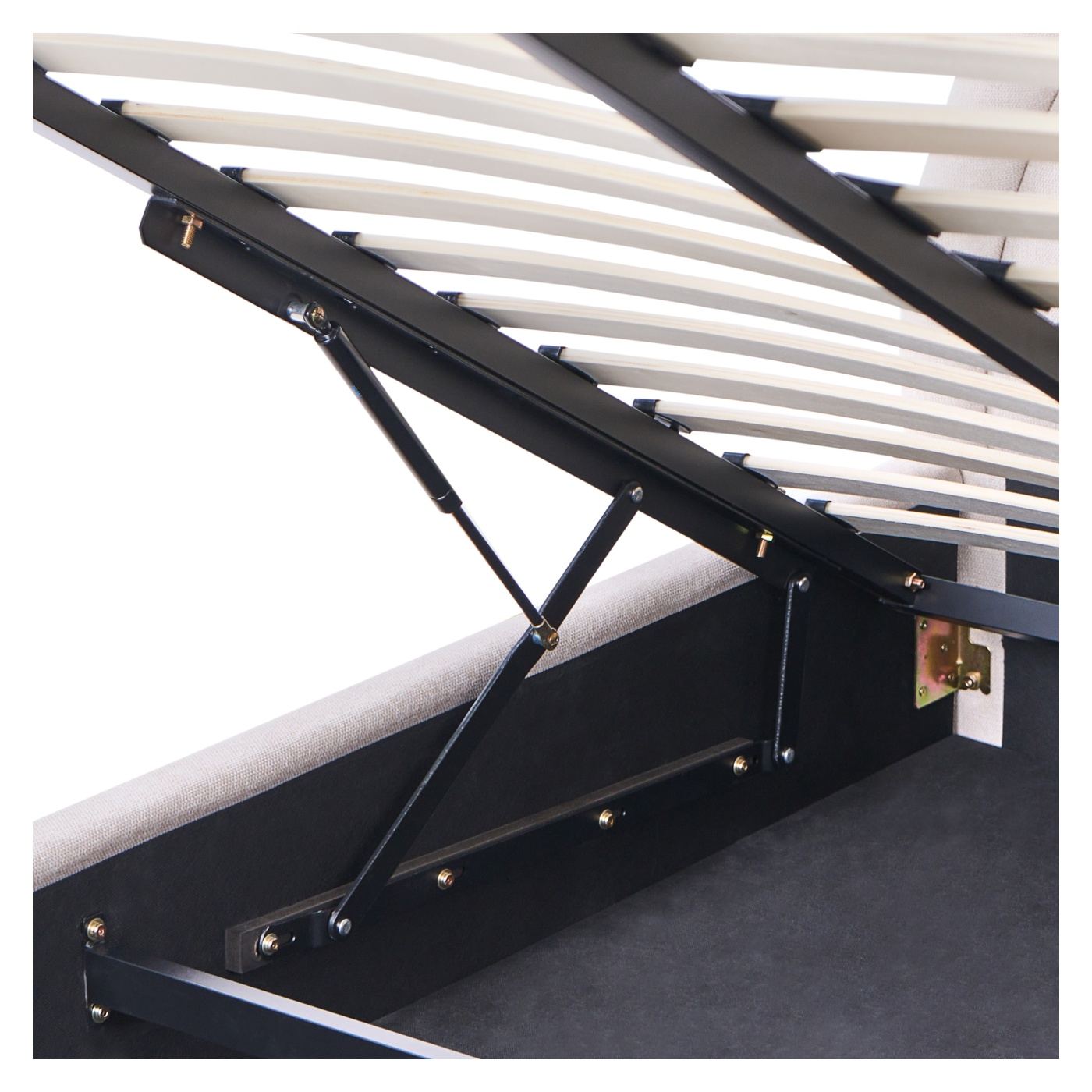 Ágyneműtartós ágy MOUZON 180 x 200 cm Világosbézs - 19