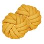 2 db díszpárna AKOLA Buklé 31 x 31 cm Mustársárga Egyszínű thumbnail 2