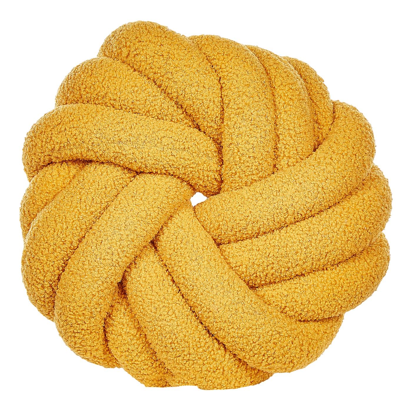 2 db díszpárna AKOLA Buklé 31 x 31 cm Mustársárga Egyszínű - 4