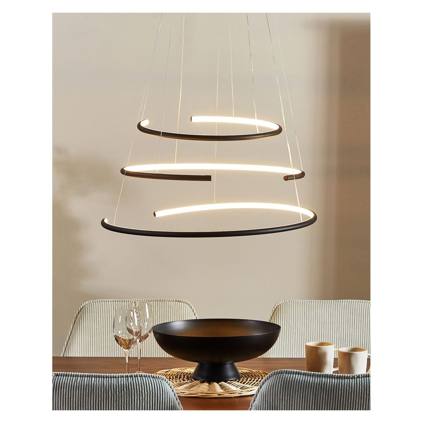 LED függőlámpa MAYU Fém Fekete - 1