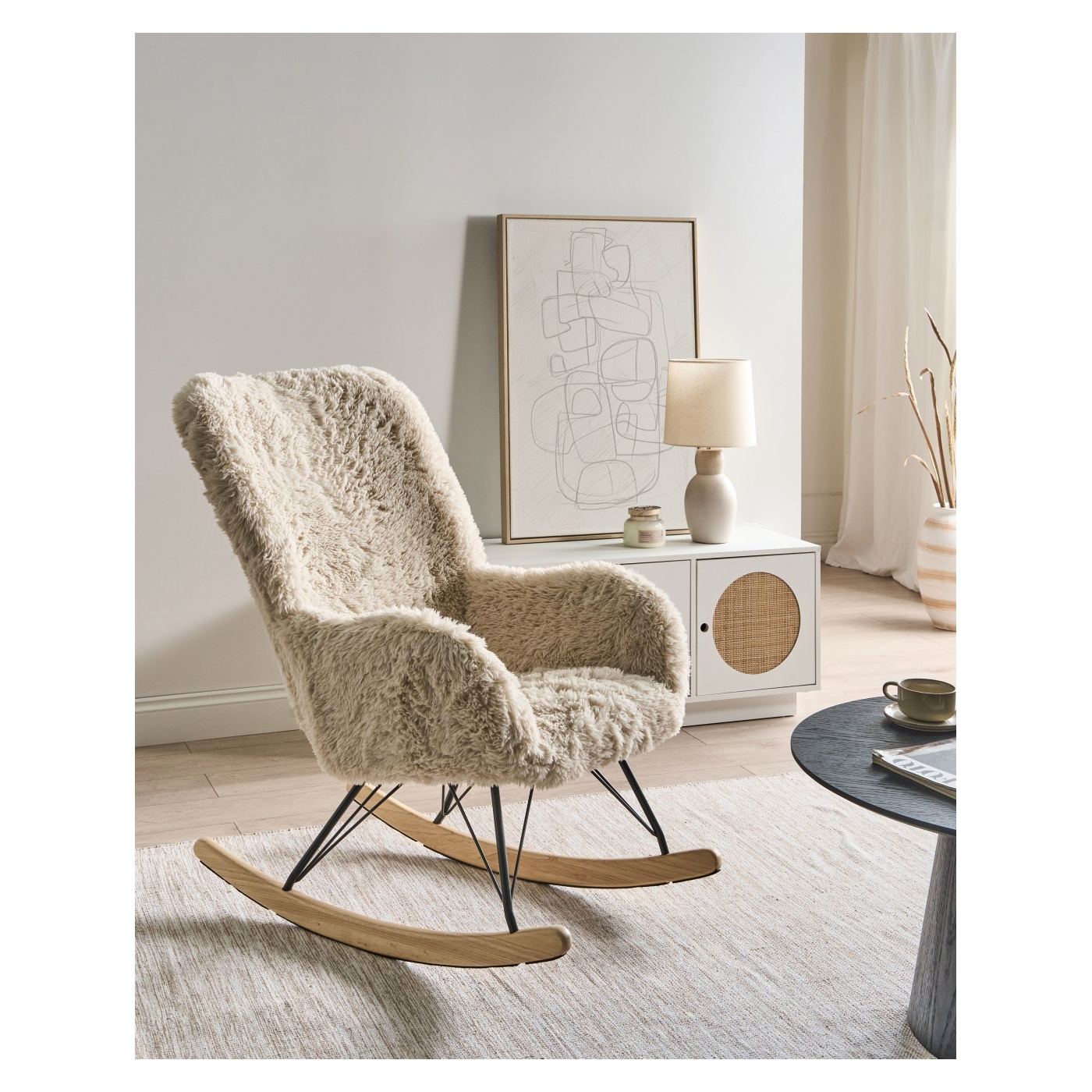 Hintaszék AKRA Műszőrme Világosbézs - 1