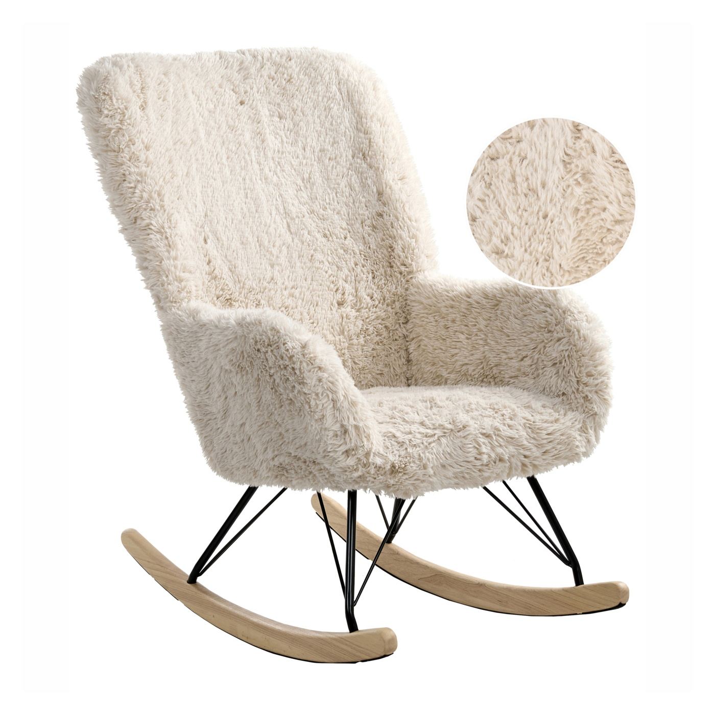 Hintaszék AKRA Műszőrme Világosbézs - 2