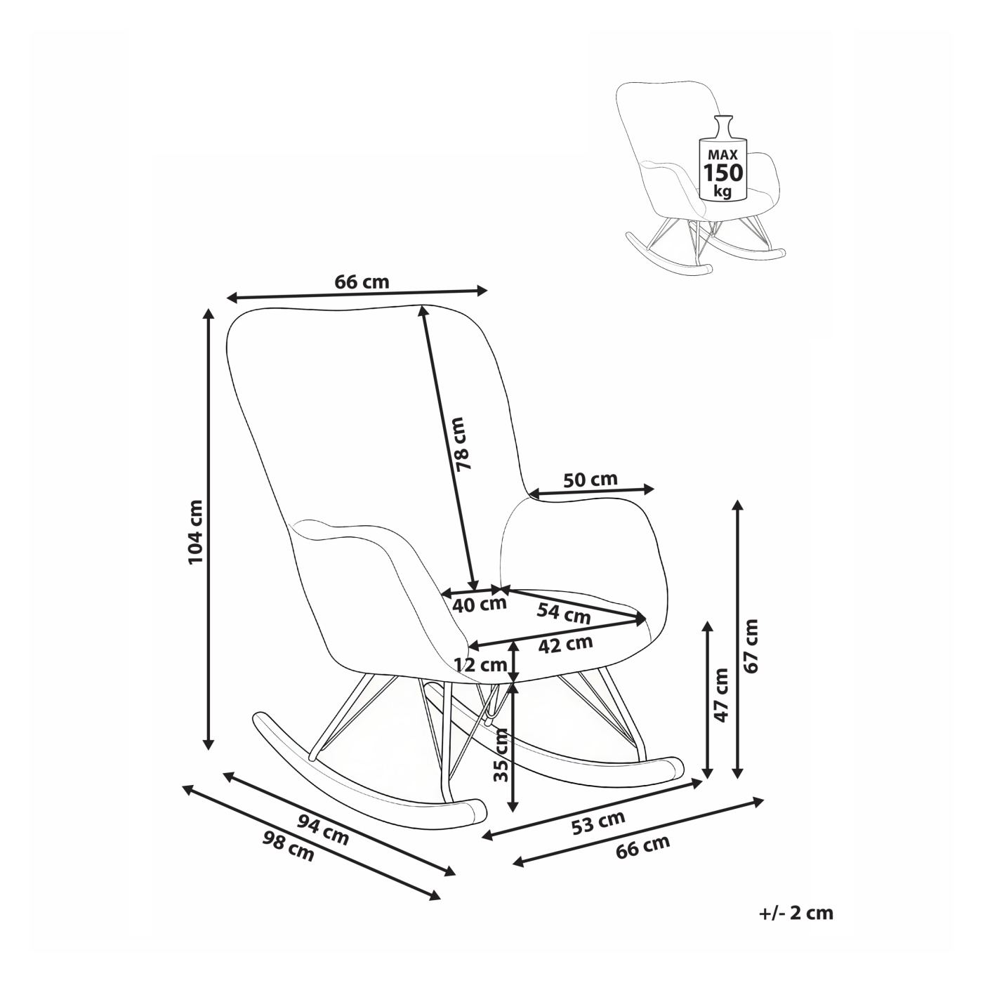 Hintaszék AKRA Műszőrme Világosbézs - 3