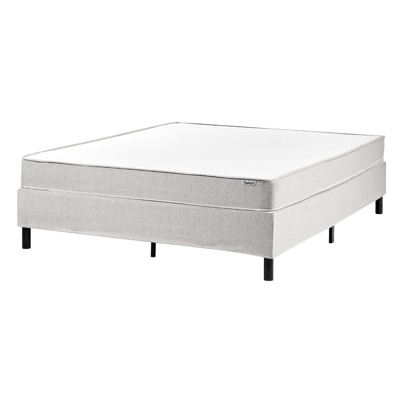 Fejtámla nélküli boxspring ágy COUNTESS 160 x 200 cm Világosszürke - 1