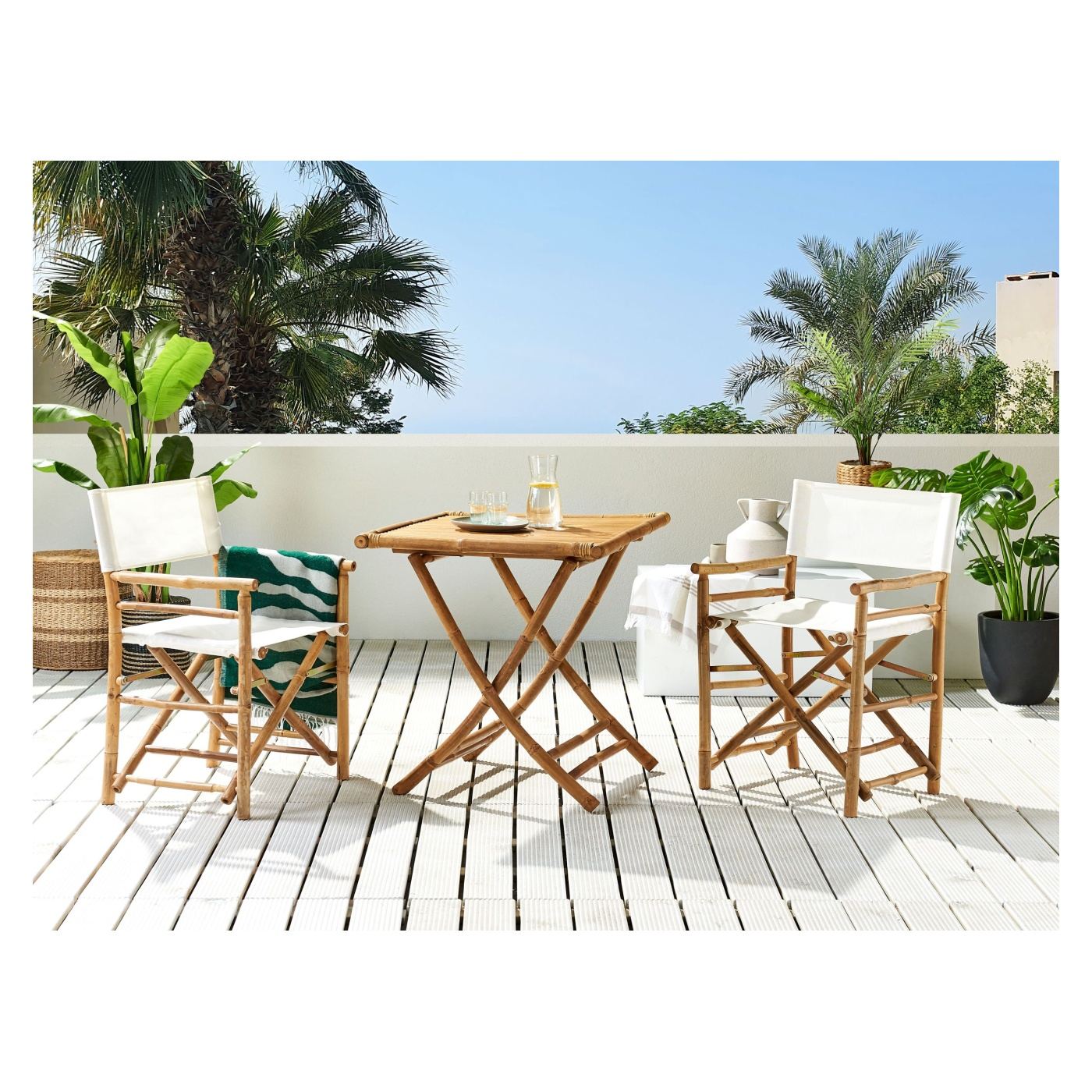 Bisztrószett Összecsukható MOLISE Bambusz Barna - 1