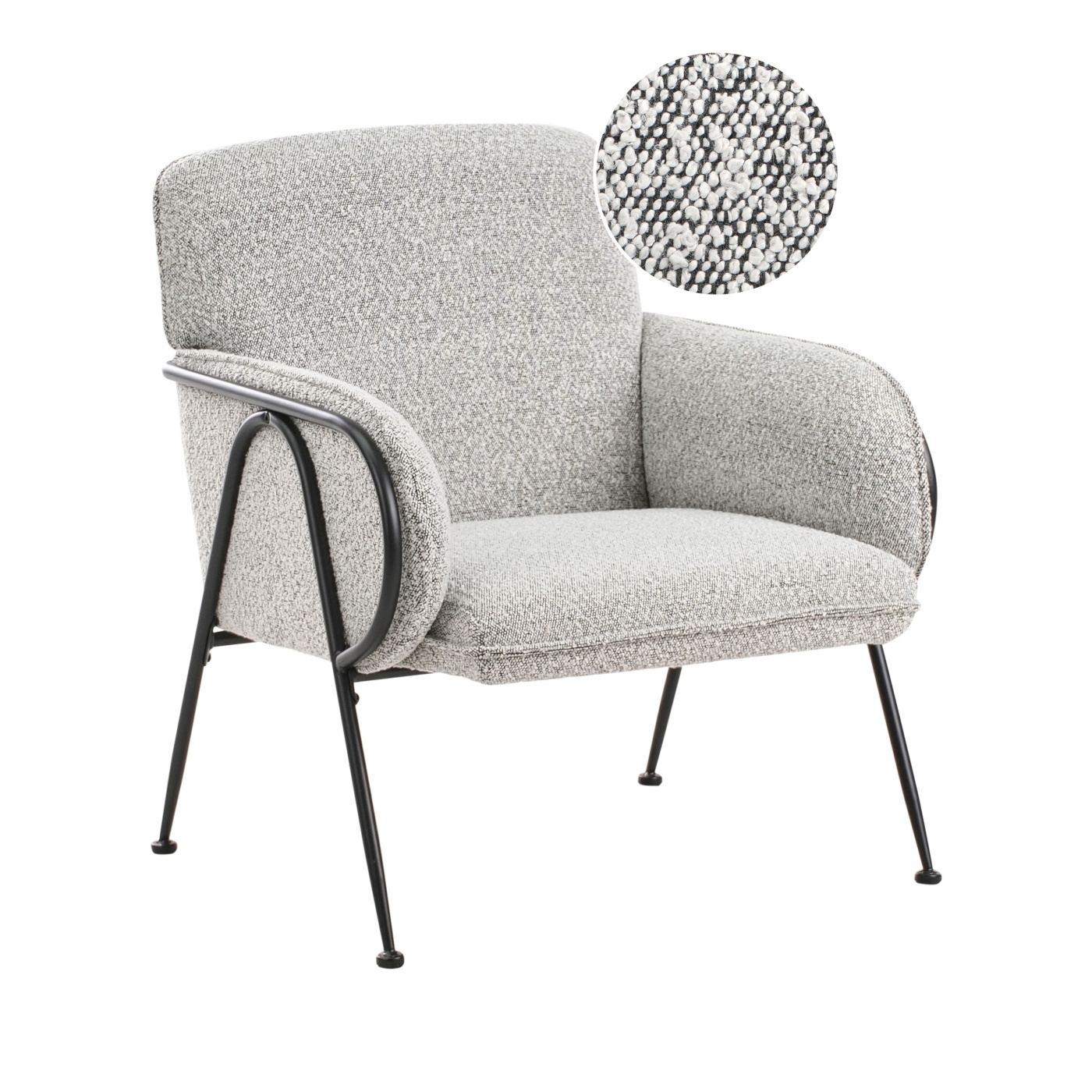 Fotel TRYSNES Fekete/fehér - 2