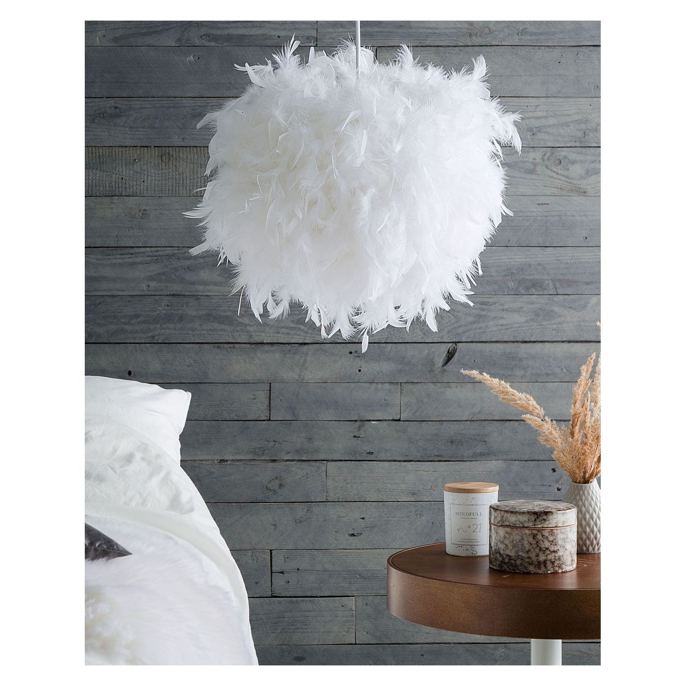 Függőlámpa DRAVA Tollak Fehér - 1