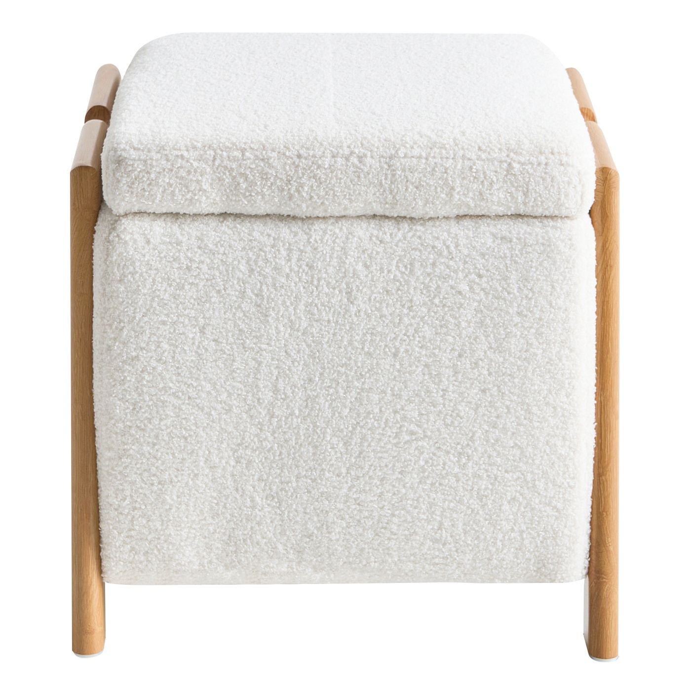 Tárolós puff EDLAND Buklé 45 cm 43 cm Fehér - 6