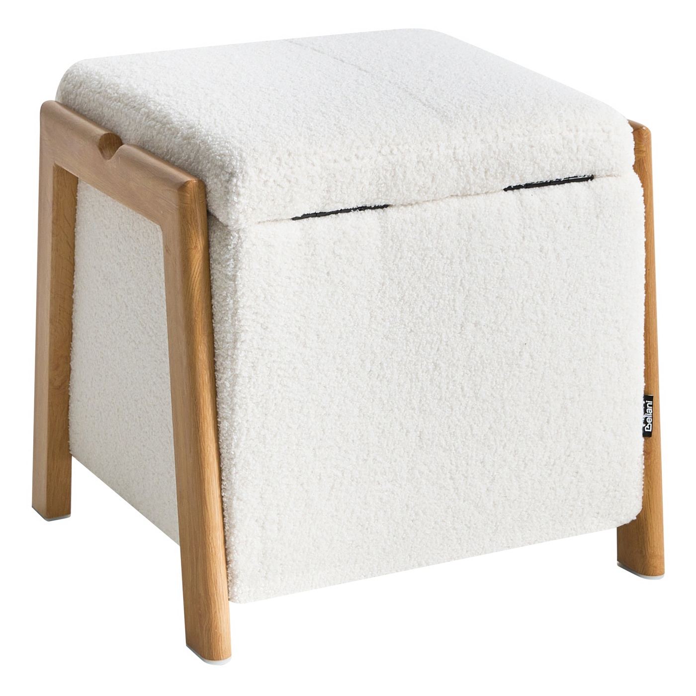 Tárolós puff EDLAND Buklé 45 cm 43 cm Fehér - 7