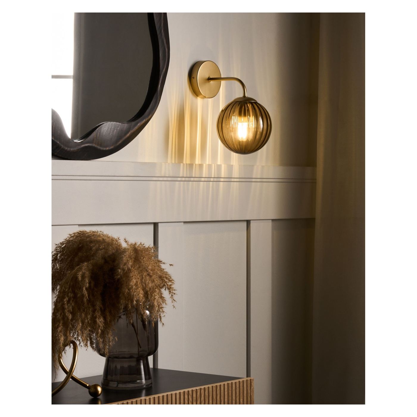 Falilámpa BOOMI Üveg Sötétbarna - 1