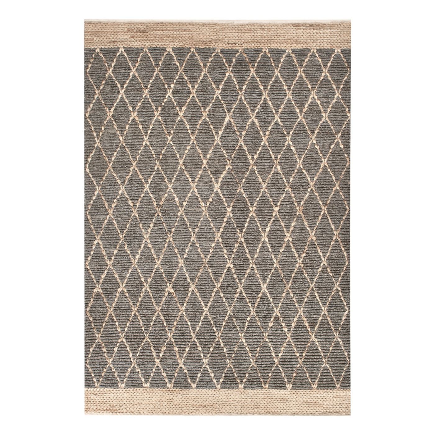 Szőnyeg TELLIKAYA Szürke 200 x 300 cm Juta zsákvászon - 4